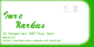 imre markus business card